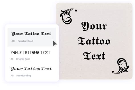 Tattoo Font Generator: Free to Use Tattoo Fonts | Fotor