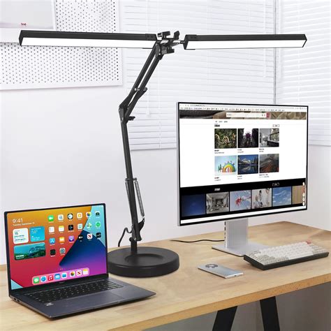 2-in-1 LED Desk Lamp, 24W Brightestwith Table Lamp with Clamp, Desk ...