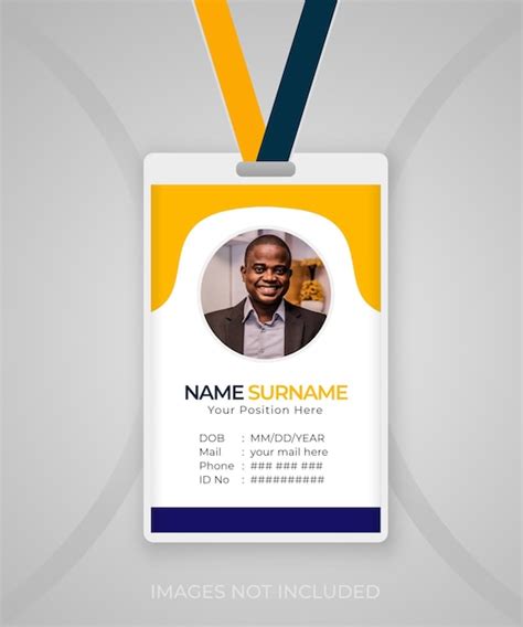 Premium Vector | Professional and modern office id card design template