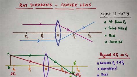 How to draw ray diagrams // Convex lens ray diagrams // Class 10 ...