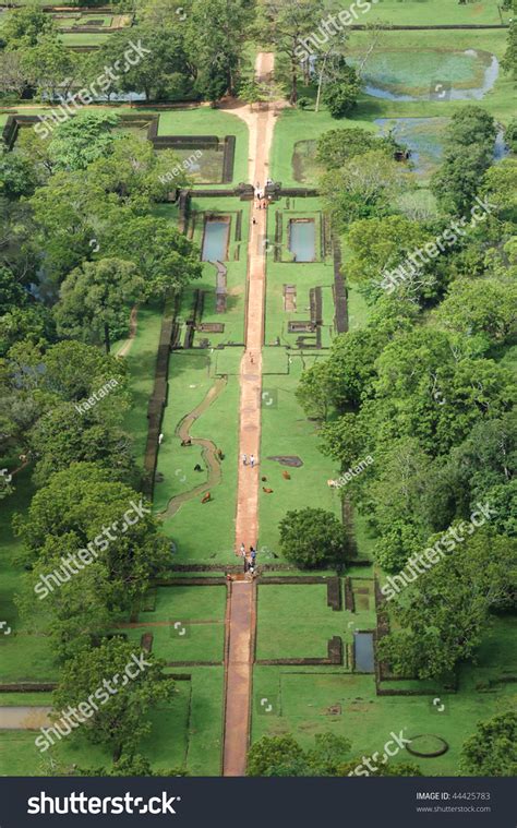 Gardens Sigiriya View Summit Sigiriya Rock Stock Photo 44425783 ...