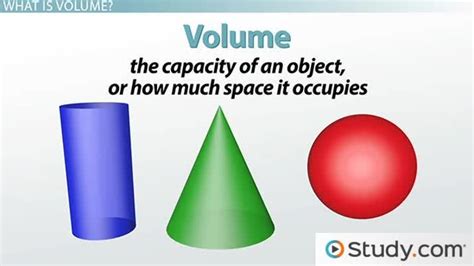 Volume of Cylinders, Cones & Spheres | Formula & Examples - Lesson ...