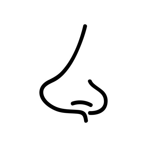 a raised nose icon vector outline illustration 9902574 Vector Art at ...