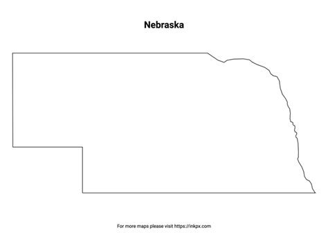 Printable Nebraska State Outline · InkPx