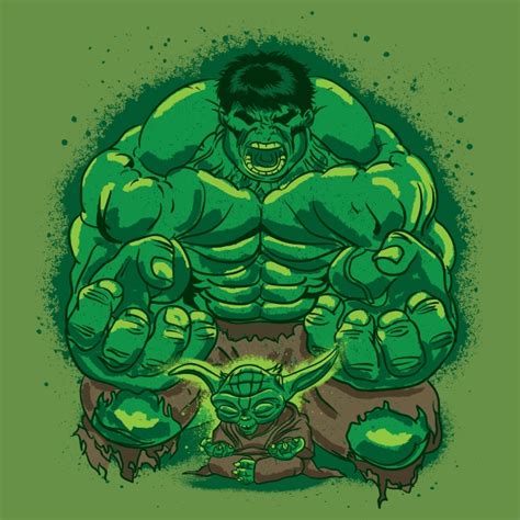 Hulk and Yoda | www.TeeTee.eu