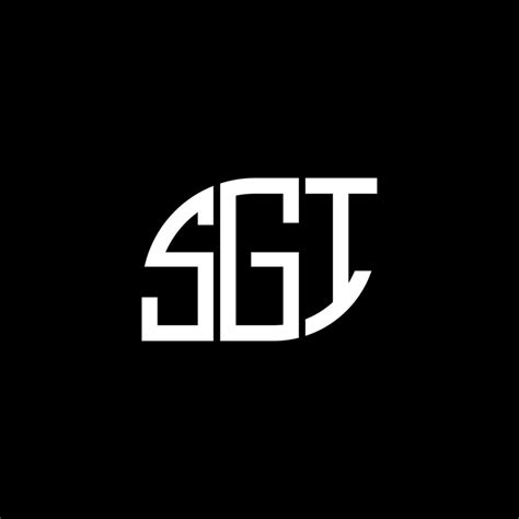 SGI letter logo design on black background. SGI creative initials ...