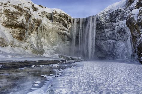 Skogafoss in Winter | Skogafoss, Waterfall, Beautiful waterfalls