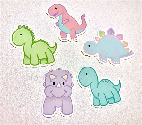 Cute pastel dinosaur sticker pack, kawaii , stationary, cute by ...