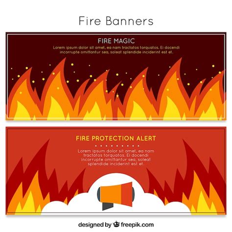 Free Vector | Flat design fire banner