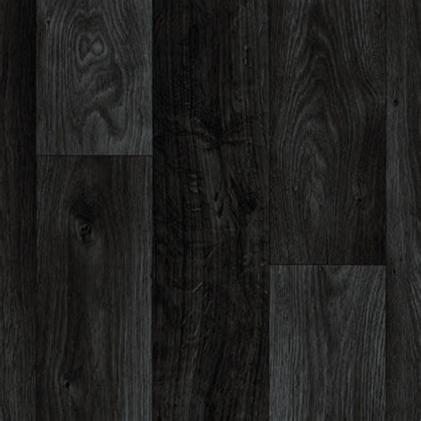 Black Dark Grey Wood Effect Plank Vinyl Flooring Foam Backed Lino 2m 3m ...