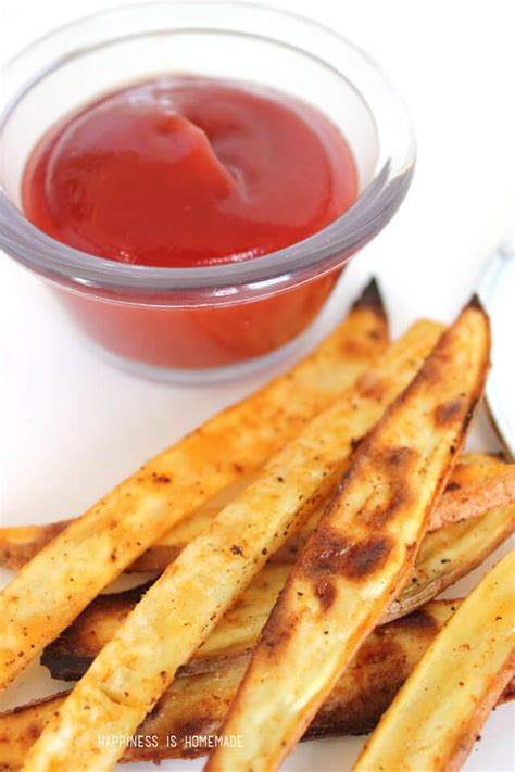 Spicy Sweet Potato French Fries - Happiness is Homemade