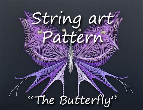 String art pattern Butterfly String art DIY | Etsy