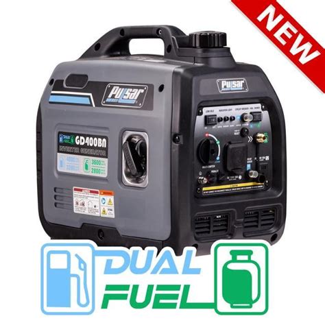 Pulsar Products GD400BN, 4000W Portable super-quiet Dual Fuel ...