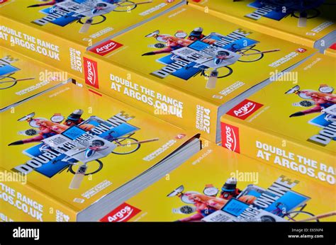 A stack of Argos retail store catalogues, London, UK Stock Photo - Alamy