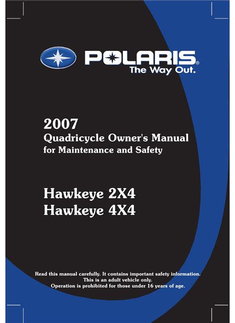 POLARIS HAWKEYE 300 2X4 OWNER'S MANUAL Pdf Download | ManualsLib