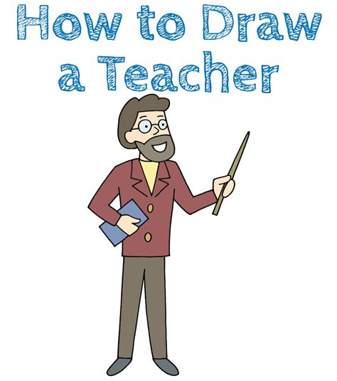 How to Draw a Teacher - Draw for Kids