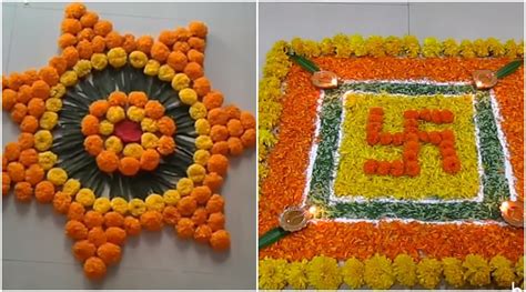 Office Rangoli Designs for Diwali 2022 Decorations: Easy Pookalam ...