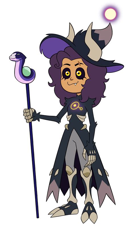 a cartoon character dressed as a witch holding a wand and wearing a hat ...