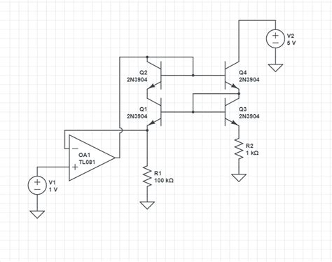 transistors - Voltage Controlled (w/ op amp) Wilson Current Mirror Can ...