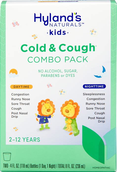 Buy Kids Cold Medicine for Ages 2+, Hylands Naturals Kids Cold & Cough ...