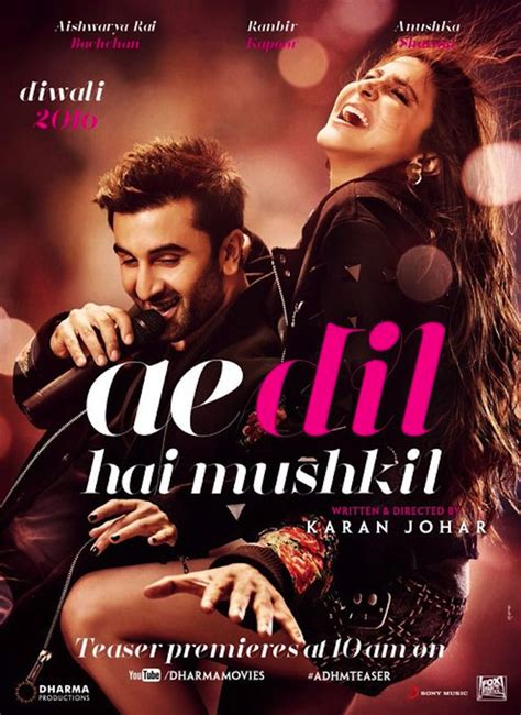 Ae Dil Hai Mushkil first look posters: Ranbir Kapoor & Aishwarya Rai ...