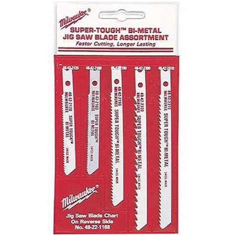 FREE SHIPPING — Milwaukee 5-Pk. Assorted Jig Saw Blades — 4in., Model ...