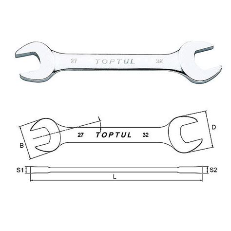 Double Open End Wrench - METRIC (Mirror Polished) - TOPTUL The Mark of ...