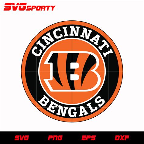 Cincinnati Bengals Circle Logo svg, nfl svg, eps, dxf, png, digital fi ...