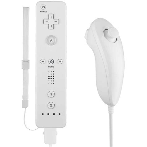 White Remote Wiimote Nunchuck Controller Set Combo for Nintendo Wii And ...