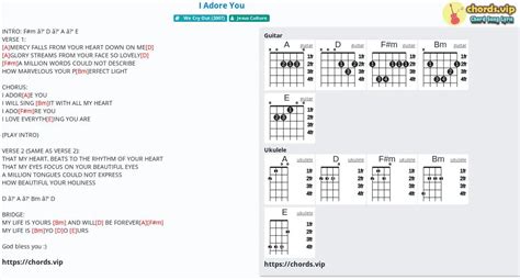 Chord: I Adore You - Jesus Culture - tab, song lyric, sheet, guitar ...