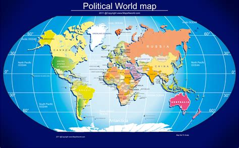 Political world map enlarge view