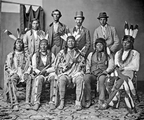 Mandan and Arikara delegation Washington 1874 | Native american history ...