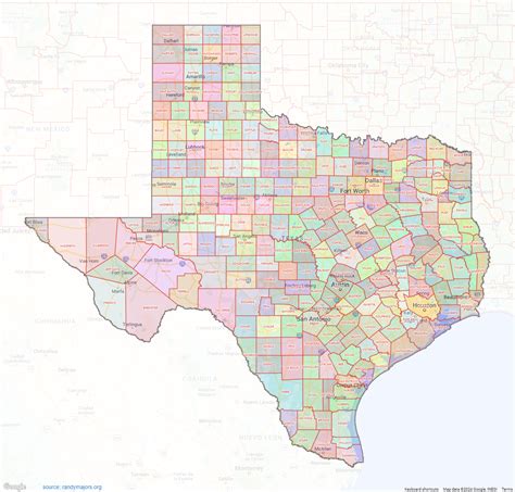 Texas County Map With Roads