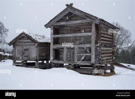 Vest-Telemark museum exhibits old farmhouses from Telemark in Norway ...