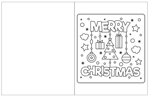 7 Best Printable Foldable Coloring Christmas Cards | Images and Photos ...