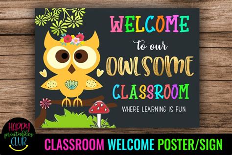 WELCOME CLASSROOM POSTERS- CLASSROOM DOOR DECORATION- SCHOOL