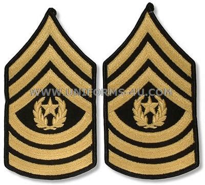 U.S. ARMY E-9 COMMAND SERGEANT MAJOR CHEVRONS