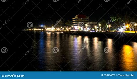 Dumaguete by night stock image. Image of holiday, architecture - 139794701