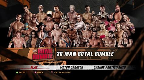 WWE '12 Xbox 360 - 30-Man Royal Rumble Match - YouTube