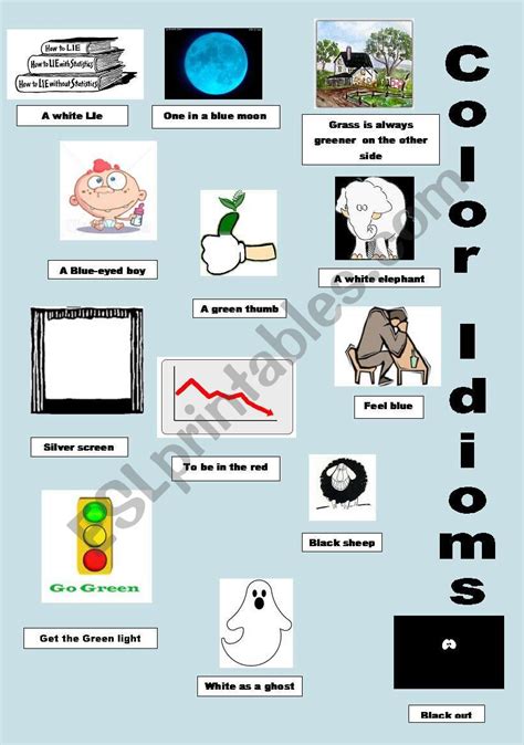 color idioms - ESL worksheet by jana luna