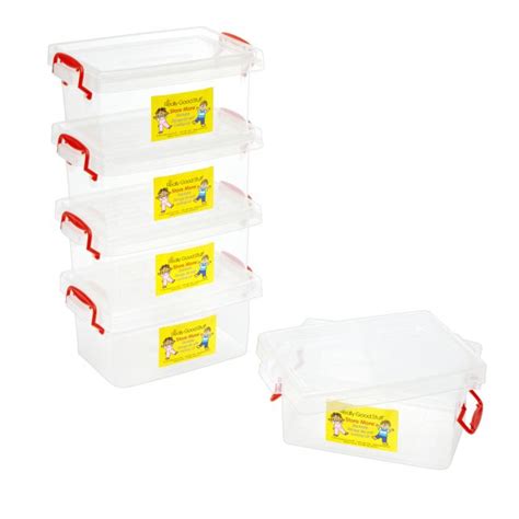 Really Good Stuff® Stackable Storage Tubs With Locking Lid- Small - 5 ...