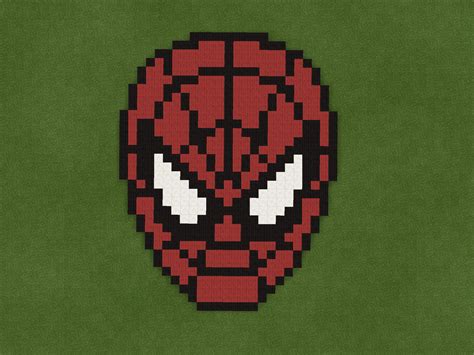 minecraft pixel art grid spiderman Minecraft pixel art templates and ...