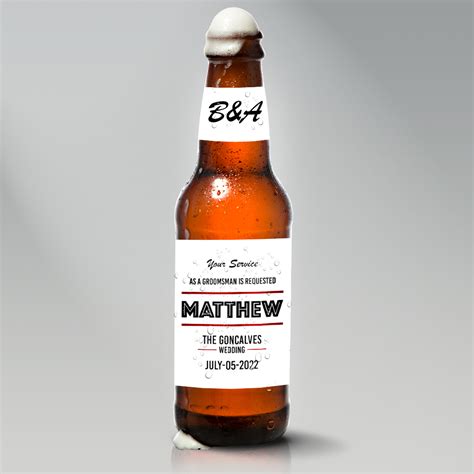 Will You Be My Groomsman Gifts - Custom Beer Bottle Labels (On Sale ...