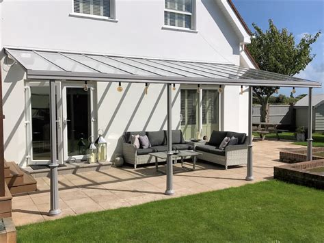 Glass Verandas Lancashire: Large Contemporary Aluminium Frame Canopy