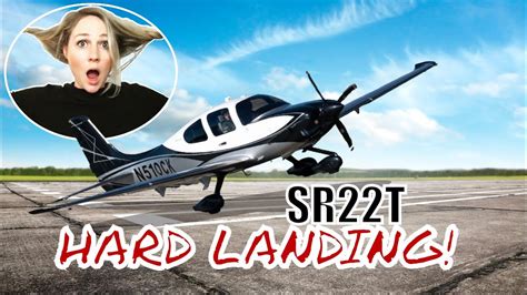 Cirrus SR22T Hard Landing - YouTube