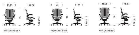 Aeron Chair Sizes Chart : Aeron Office Chair Size Chart / Aeron Chair ...