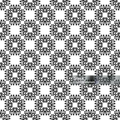 Ornamental Seamless Pattern Black And White Stock Illustration ...