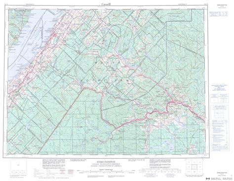 Printable Topographic Map of Edmundston 021N, NB