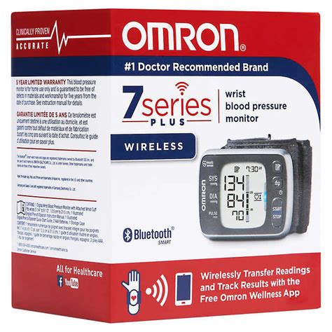 Omron 7 Series Wireless Wrist Blood Pressure Monitor Bluetooth ...