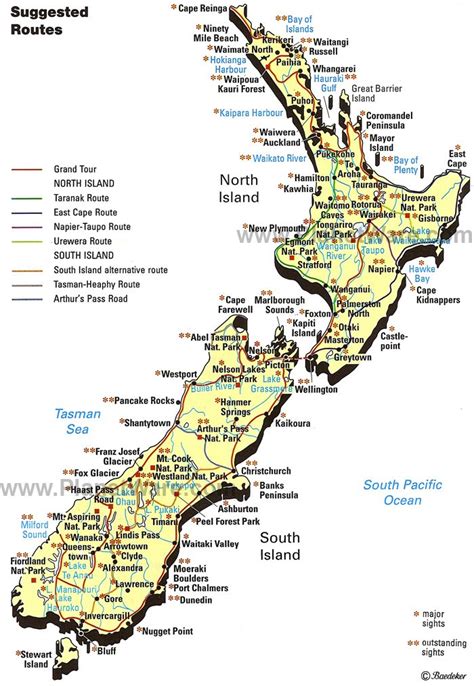 Large Map Of New Zealand - Cicely Bridgette